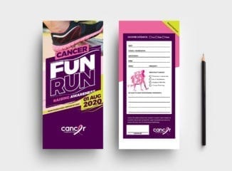 Cancer Charity DL Rack Card Template
