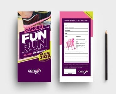 Cancer Charity DL Rack Card Template