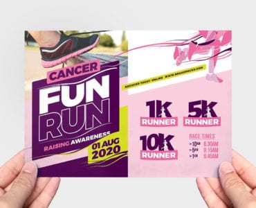 Cancer Charity Fun Run Flyer Template