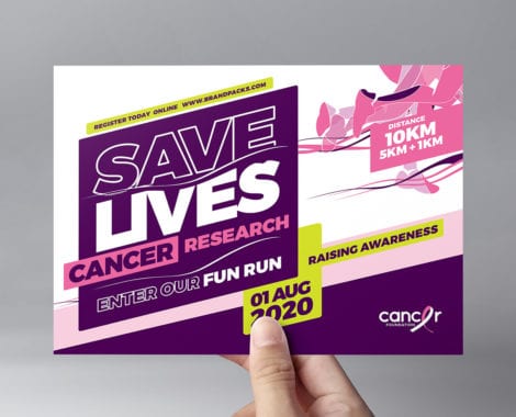 Cancer Charity Fun Run Flyer Template