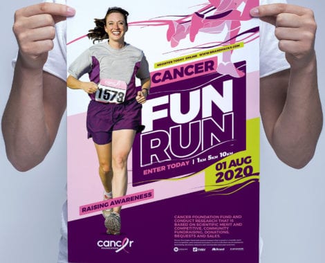 Cancer Charity Fun Run Poster Template