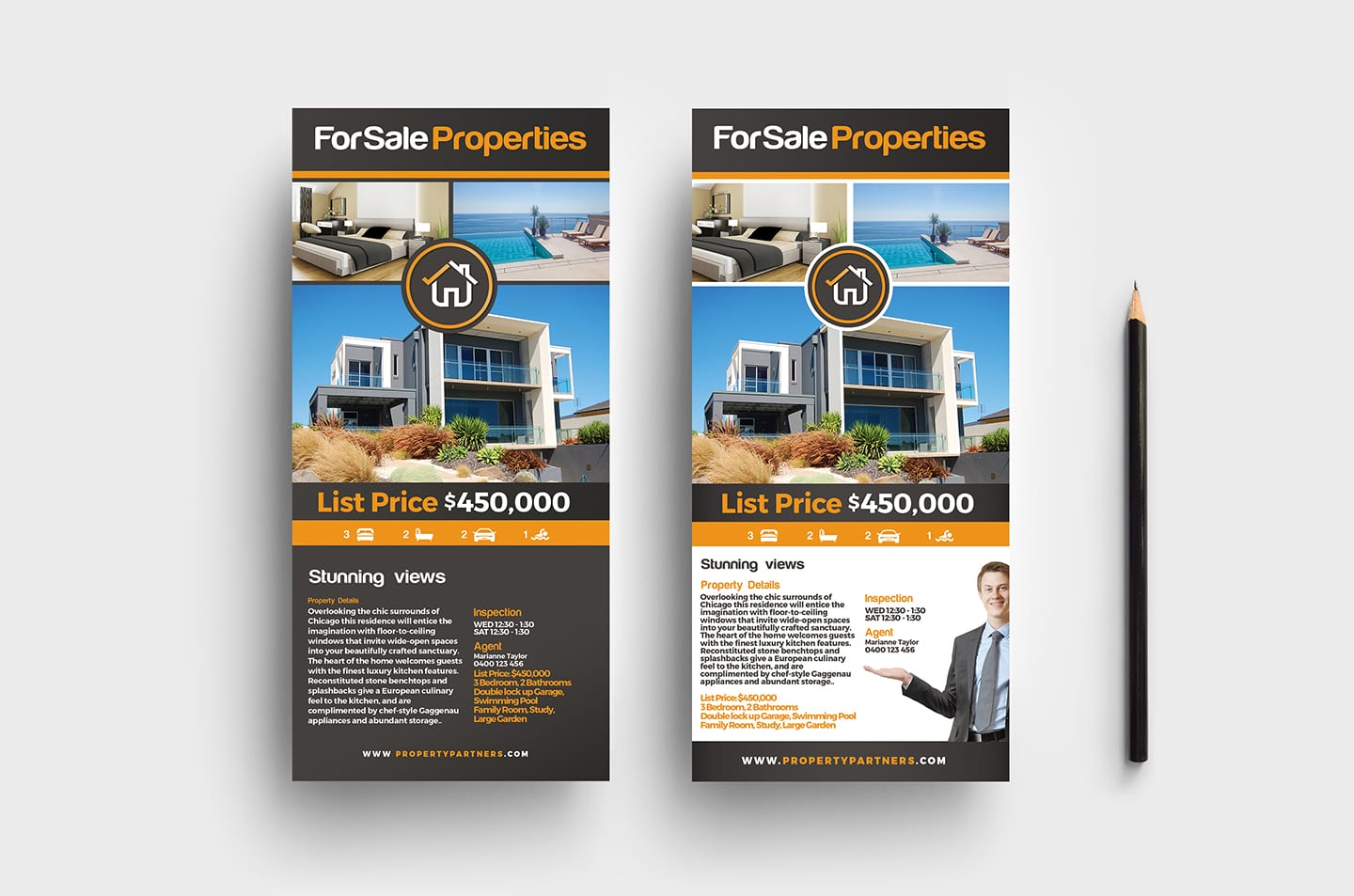 DL Real Estate Rack Card Template in PSD, Ai & Vector - BrandPacks With Regard To Free Moving House Cards Templates