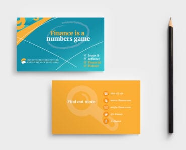 Corporate Finance Business Card Template