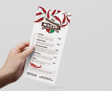 DL Mexican Restaurant Menu Card Template