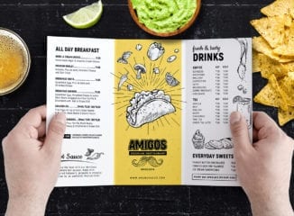 Tri-Fold Mexican Menu Template