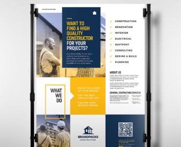 A3 Construction Company Poster Template