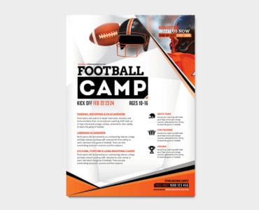 A4 American Football Poster / Advertisement Template