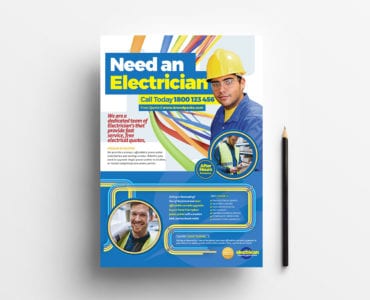 A4 Electrician Poster / Advertisement Template