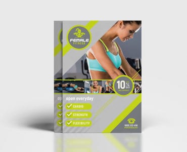 A4 Female Fitness Poster Template