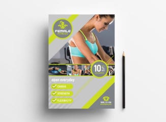 A4 Female Fitness Poster Template