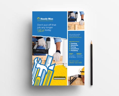 A4 Joiner / Builder Poster Template in PSD, Ai & Vector