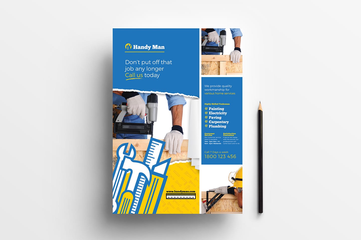 A4 Joiner / Builder Poster Template in PSD, Ai & Vector