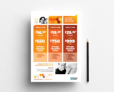 A4 Price Sheet Poster Template