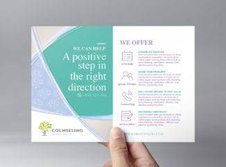 A5 Counselling Service Flyer Template