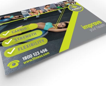 A5 Female Fitness Flyer Template