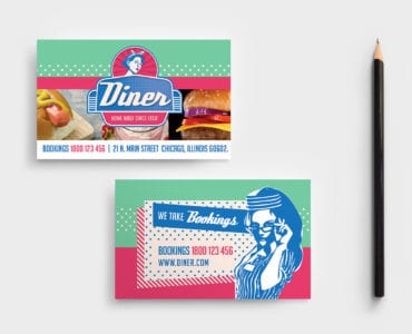 American Diner Business Card Template