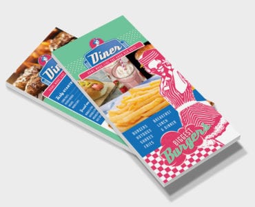 American Diner DL Rack Card Template
