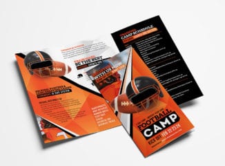 American Football Camp Tri-Fold Brochure Template