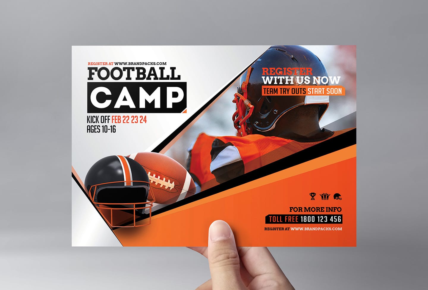 American Football Flyer Template in PSD, Ai & Vector - BrandPacks Regarding Sports Camp Flyer Template