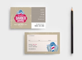 Barber's Shop Business Card Template