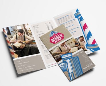 Barber Shop Tri-Fold Brochure Template