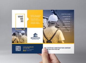 Construction Company Flyer Template