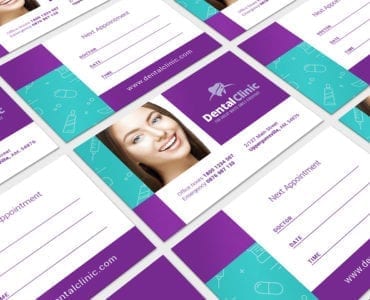 Dental Clinic Appointment Card Template