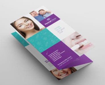 Dental Clinic Tri-Fold Brochure Template
