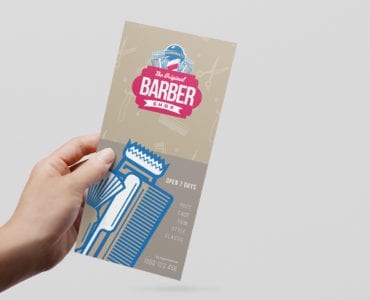 DL Barber Shop Rack Card Template