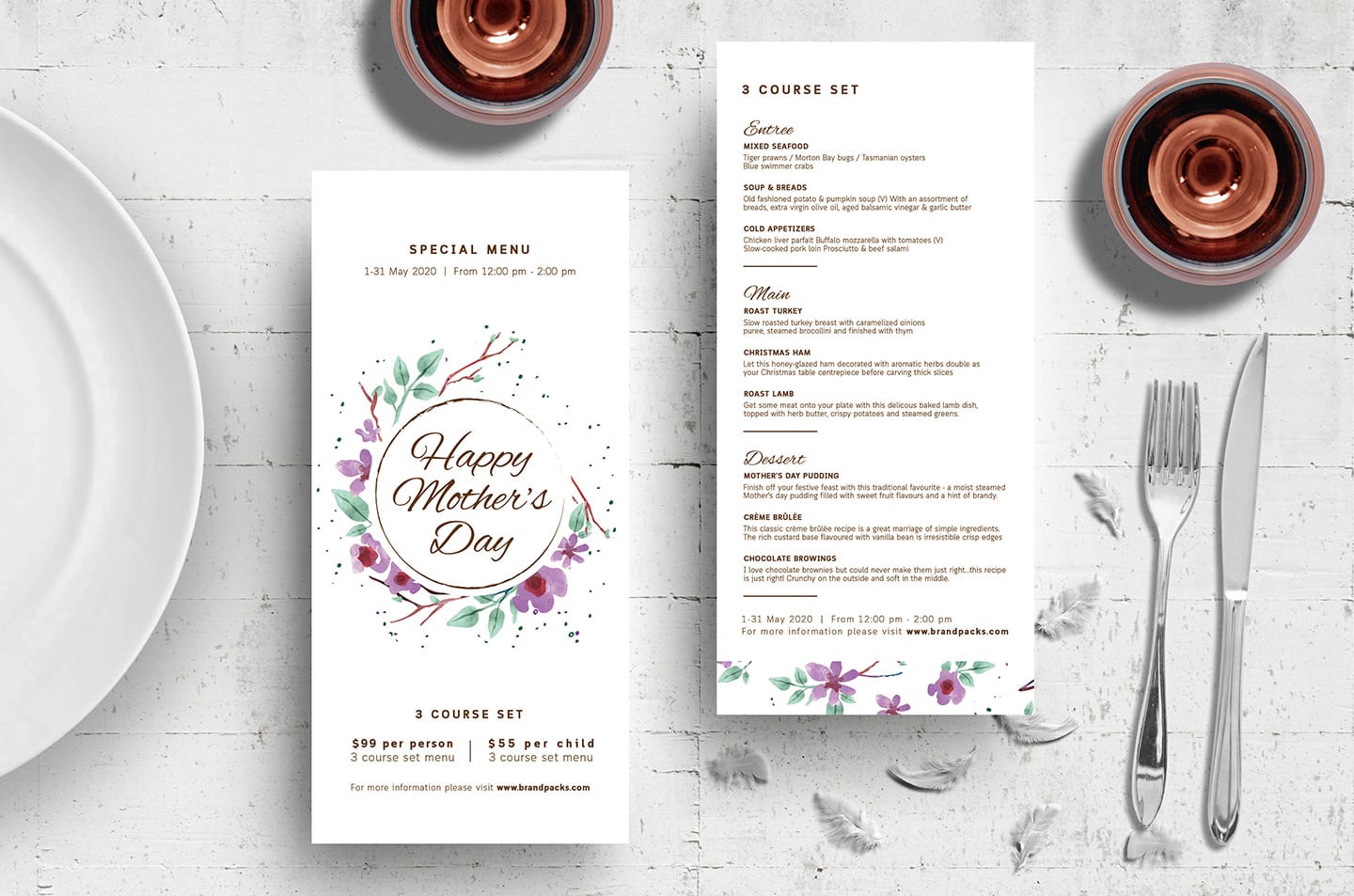Mother s Day Menu Template in PSD Ai Vector BrandPacks