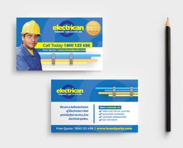Electrician Business Card Template