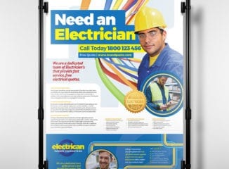 Electrician Poster Template