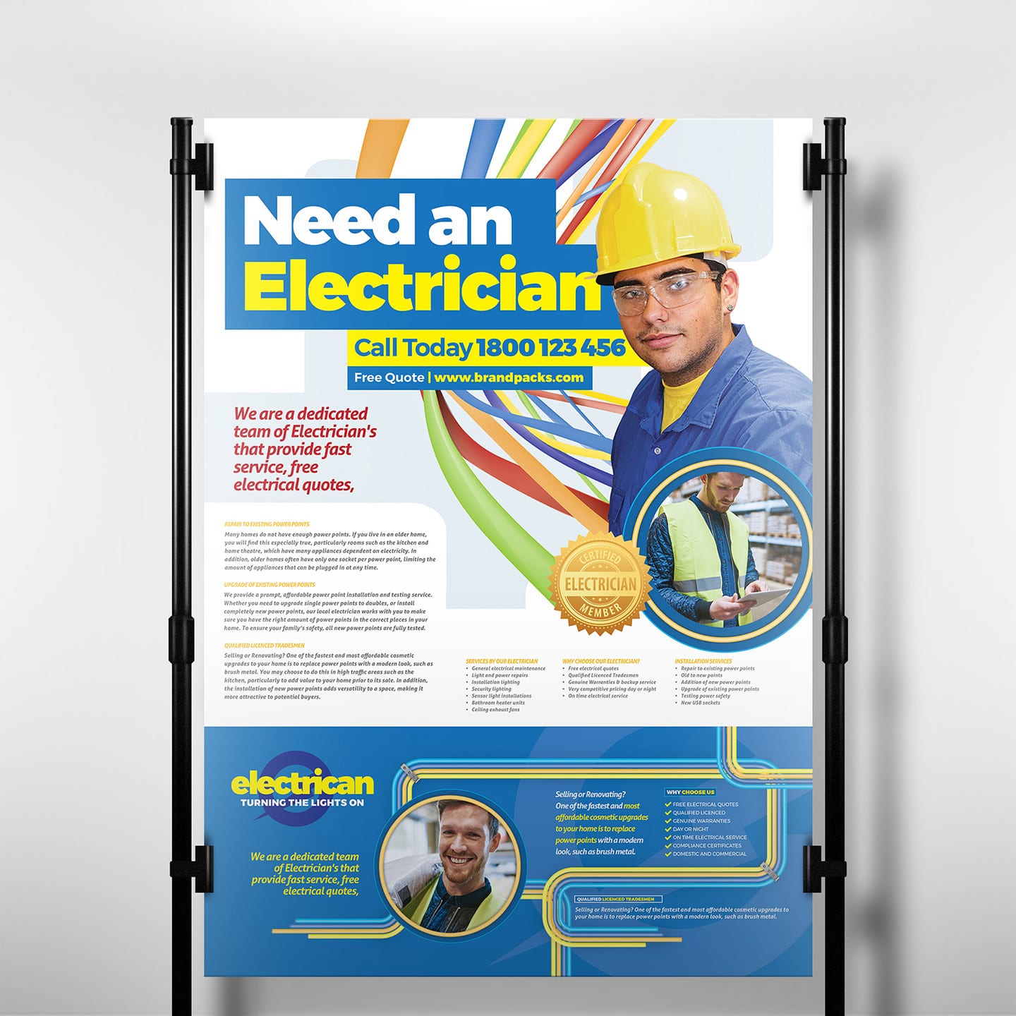 Electrician Poster Template