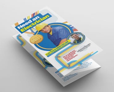 Electrician Tri-Fold Brochure Template