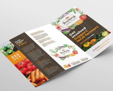 Farmers Market Tri-Fold Brochure Template