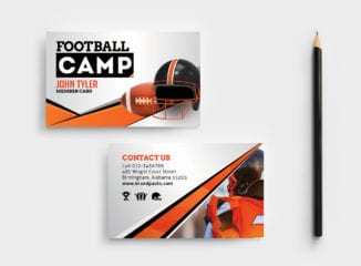 Football Camp Business Card Template