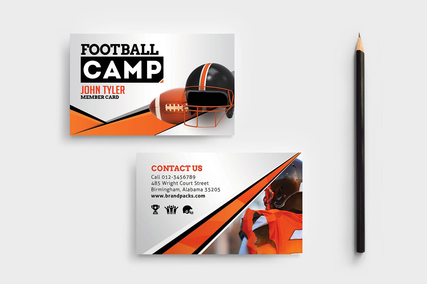 Football Camp Business Card Template