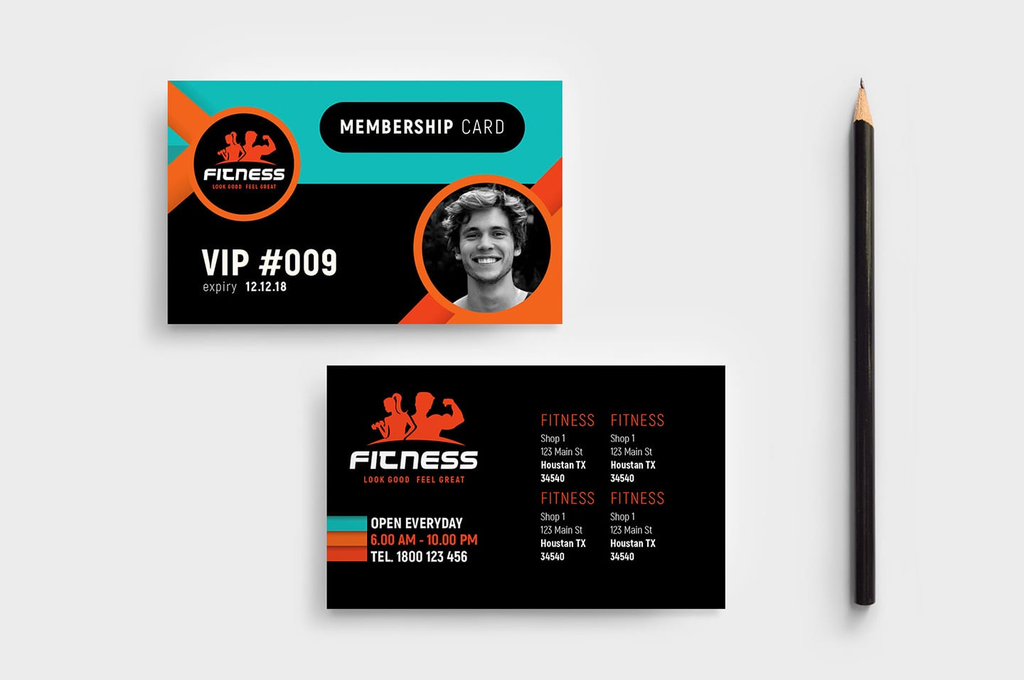 Gym / Fitness Membership Card Template in PSD, Ai & Vector Inside Template For Membership Cards