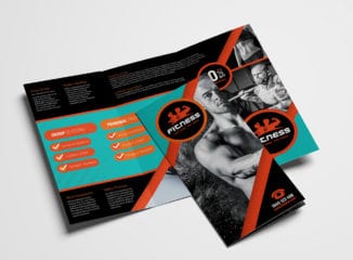 Gym / Fitness Tri-Fold Brochure Template