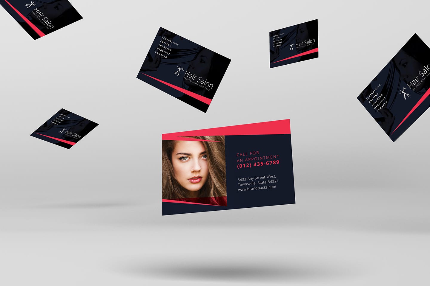Hair Salon Business Card Template in PSD, Ai & Vector - BrandPacks