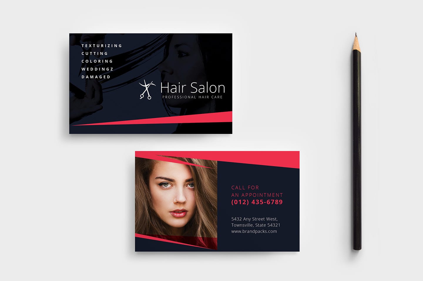 Hair Salon Business Card Template in PSD, Ai & Vector - BrandPacks Pertaining To Hairdresser Business Card Templates Free