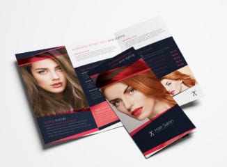 Hair Salon Tri-Fold Brochure Template