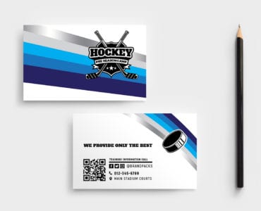 Hockey Club Business Card Template