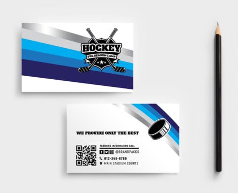 Hockey Club Business Card Template