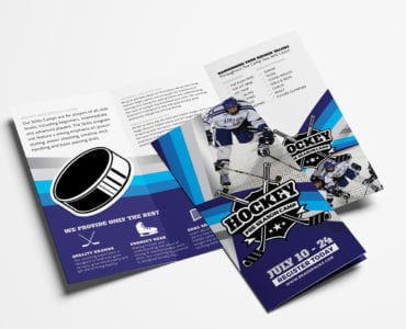 Hockey Club Tri-Fold Brochure Template