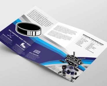 Hockey Club Tri-Fold Brochure Template