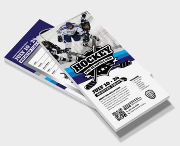 Hockey Club DL Rack Card Template