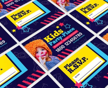 Kid's Party Business Card Template