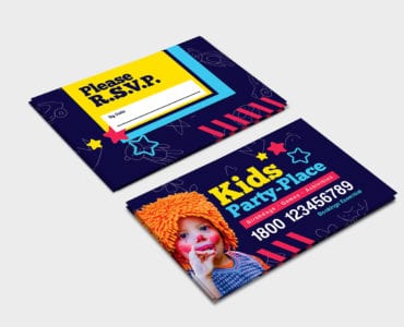 Kid's Party Business Card Template