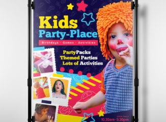 Kid's Party Place Poster Template